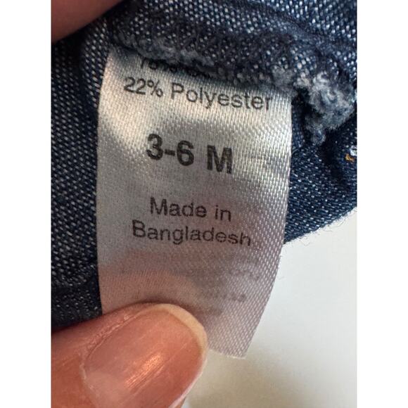 Delia's Baby Chambray Floral Dress 90s Y2K 3 - 6 Months EUC Ruffle Detail - Picture 6 of 6